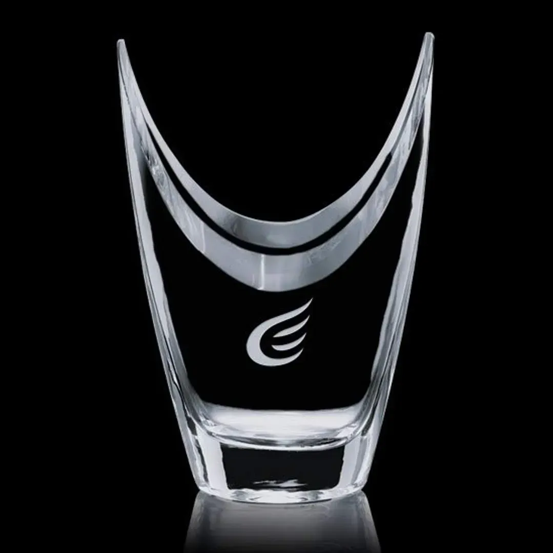 Custom Engraved Veneta Crystal Vase - Premium Corporate Gift