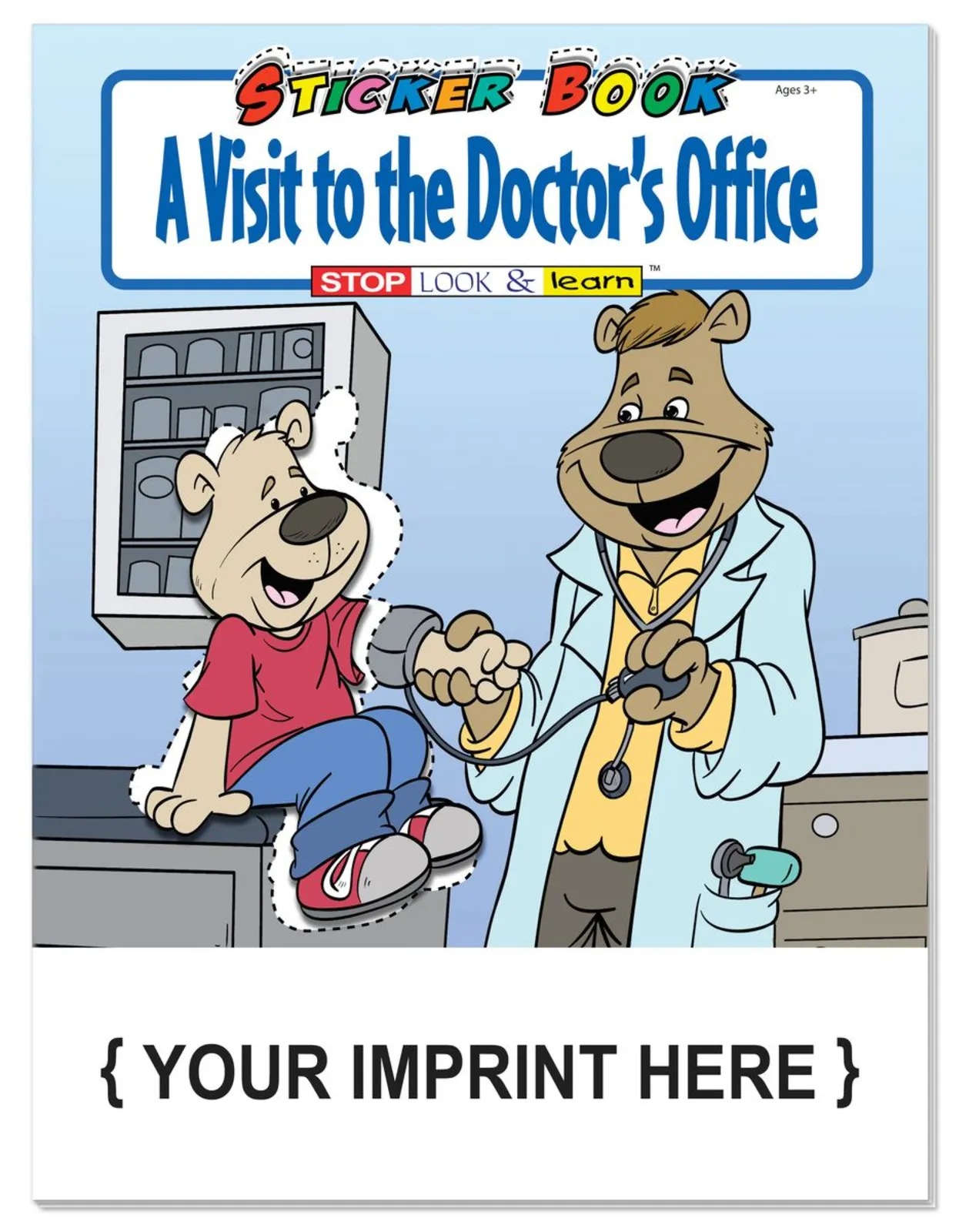 A Visit to the Doctor's Office Sticker Book & Crayon Set for Kids