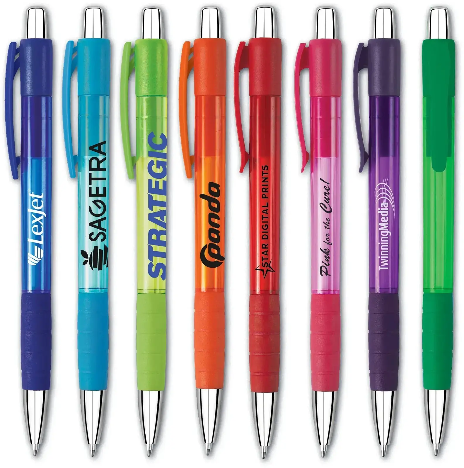 Vibrant Soft-Grip Click Pen with Easy-Glide™ Ink by PPI