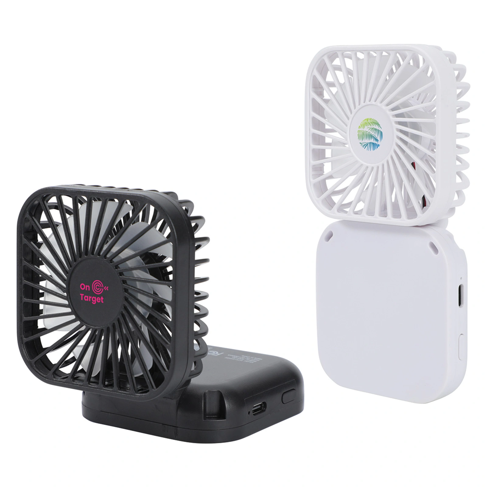 Whirlwind Mini Folding Rechargeable Fan with Lanyard