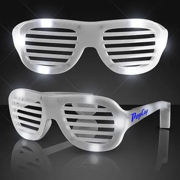 White Light Up Slotted Sunglasses