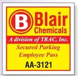 White Vinyl Parking Permit (3"x3")