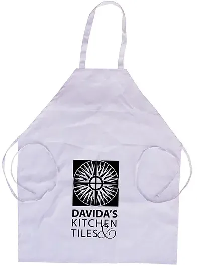 Customized White Wide Top Apron