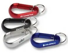 Wide Carabiner with Split Ring