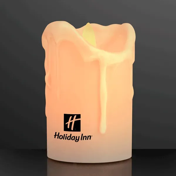 Windproof LED Pillar Candle with Moving Flame