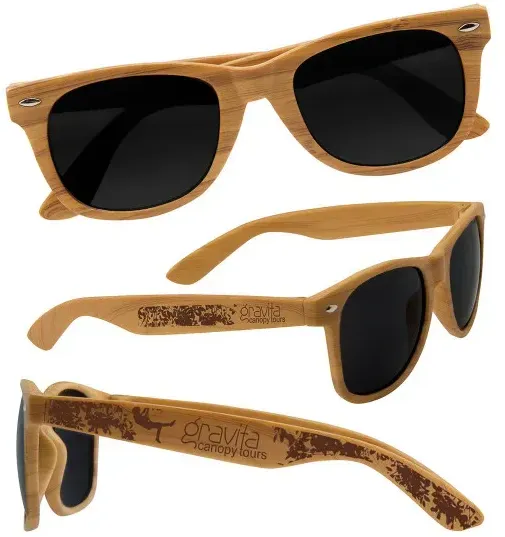 Wood Grain Design Sunglasses