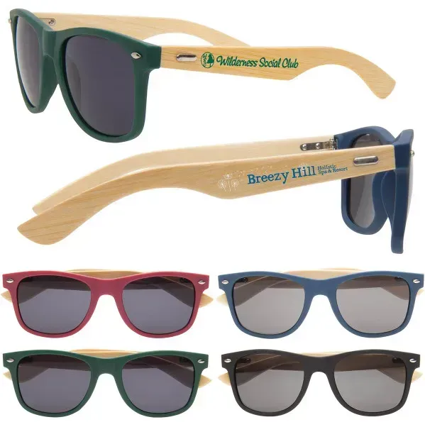 Custom Printed Wooden Bamboo Sunglasses