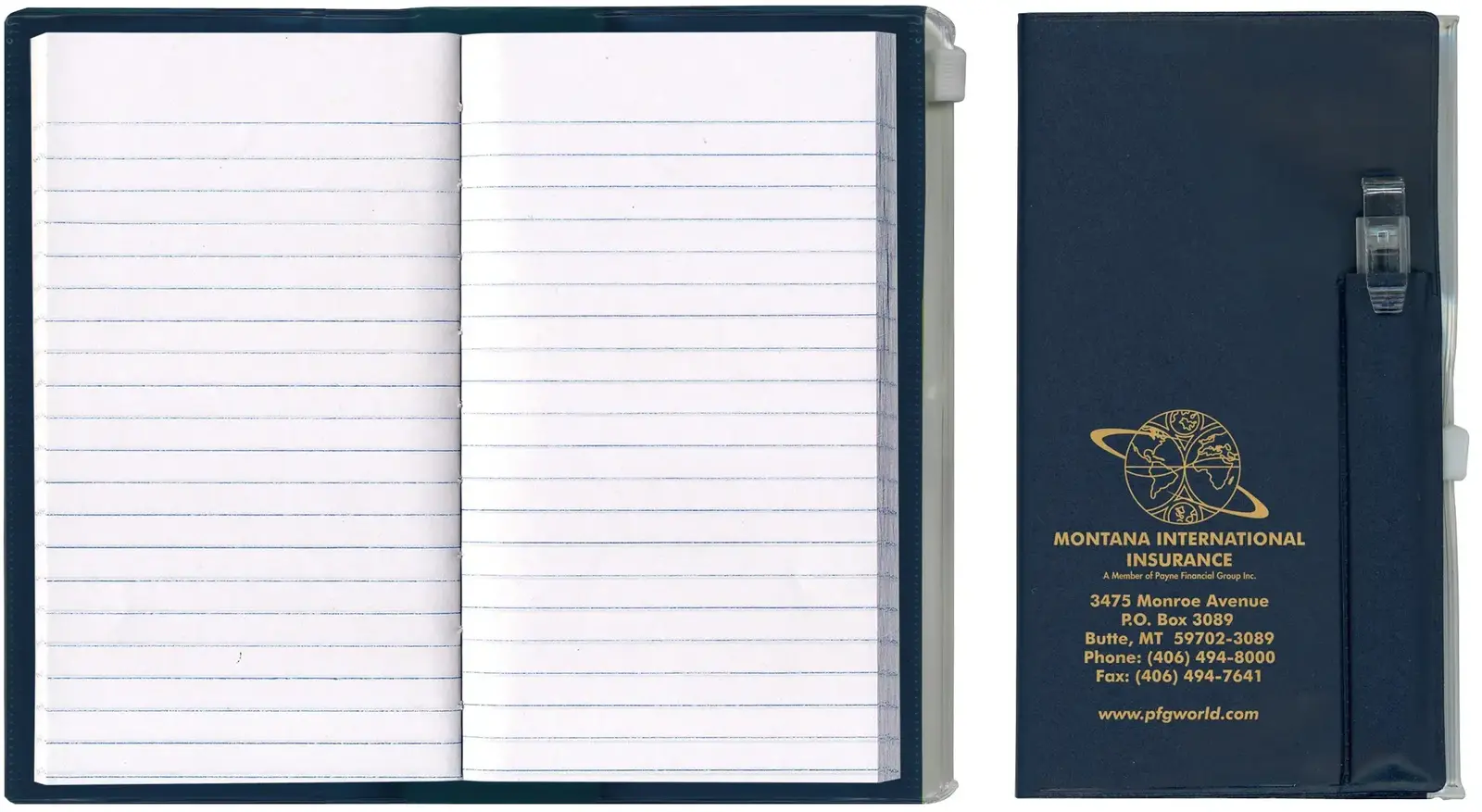 Customizable Zip-Back Tally Book with Pen & Additional Pocket