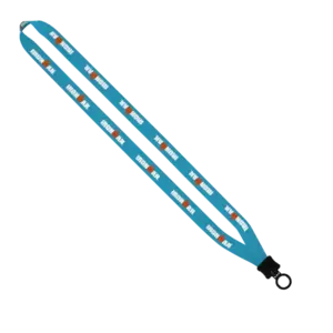 Dye Sublimated Lanyard w/Plastic Clamshell & O-Ring - 1/2"