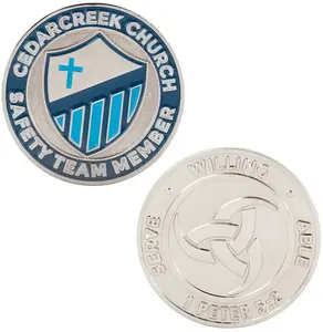 Custom Logo Zinc Challenge Coins (1.5", 4 Colors, 1 Side)