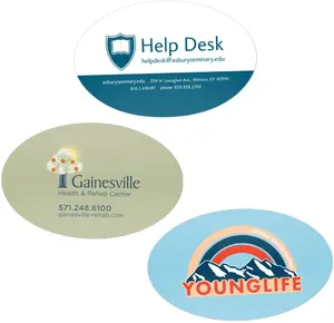 Promotional Oval Stickers - 1.5" x 2.5"