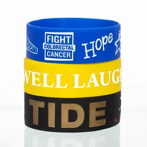 Custom Color Fill Silicone Wristbands