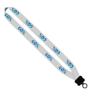 1" Dye-Sublimated Lanyard with Plastic Clamshell & O-Ring