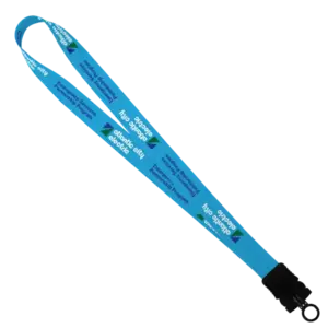 1" Dye-Sublimated Stretchy Elastic Lanyard with Plastic Snap-Buckle Release