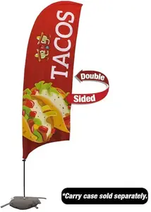 10.5' Value Razor Sail Sign Kit (Double-Sided with Cross Base)