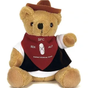 Cowboy Bear w/ T-Shirt Stuffed Animal - 10"