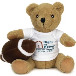 Football Player Stuffed Bear - 10"