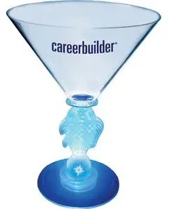 Lighted Novelty Stem Martini Glass - 10 Oz.