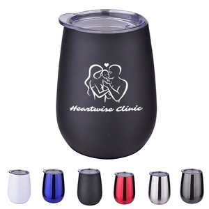 10 oz Stainless Steel Stemless Wine Glass