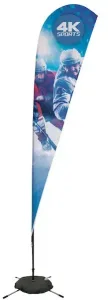 11.5' Streamline Teardrop Sail Sign Kit (Single-Sided with Scissor Base)