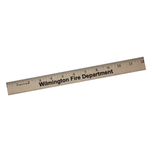 12" Clear Lacquer Wood Ruler - English Scale