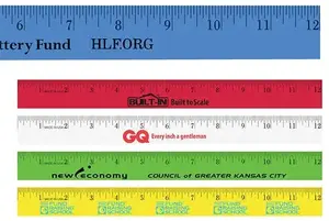 Enamel Wood Ruler - English Scale - 12"