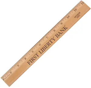 12"Exec.Office Ruler, Lacquer Finish w per thousandetal Edge, Eng.Scale