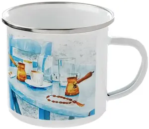 Custom Enamel Camper Mug - 12 oz.