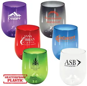 Plastic Stemless Wine Glass - 12 oz.