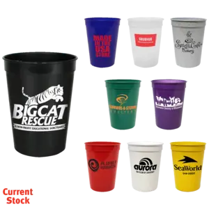 Durable 12 oz Stadium Cup with Optional Lids & BPA FREE