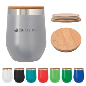 12 Oz. Vinay Stemless Wine Glass With Bamboo Lid