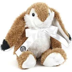 Plush Stuffed Beige Bunny - 12"