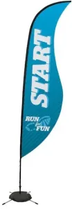 13' Premium Sabre Sail Sign Kit (Single-Sided with Scissor Base)