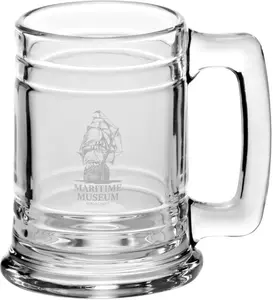 15 oz. Anchor Glass Beer Mugs (Laser Engraved)