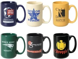 Personalized Giant Ceramic Mug - 15 oz.