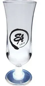 Hurricane Glass w/ Light Up Contrast Standard Stem - 15 Oz.