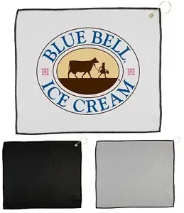 Custom Golf Towel - 15" X 18" Waffle with Grommet and Hook