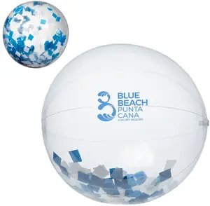 Blue & White Confetti Beach Ball - 16"