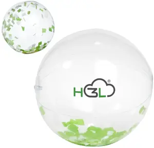 Green & White Confetti Beach Ball - 16"