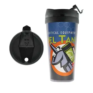 16 Oz. Custom Printed Travel Mug Tumbler W/ 4 Color Imprint