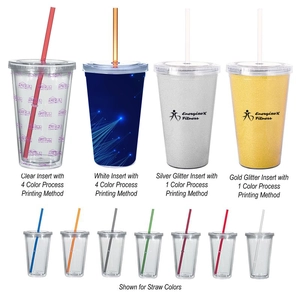 16 Oz. Double Wall Acrylic Tumbler With Insert