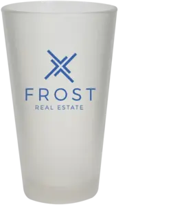 16 oz. Frosted Pint Glass - USA