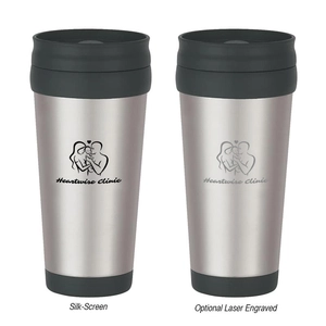 16 Oz. Stainless Steel Slide Action Travel Tumbler