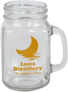 Personalized Sunny Day Mason Jars with Handles (16 oz.)