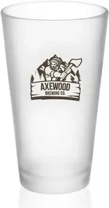 Custom Frosted Pint Glass - 16oz (1 Color)