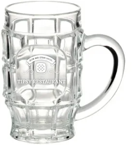 17.75 oz. Beer Garden Glass Mug (Laser Engraved)