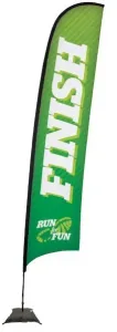 17' Premium Razor Sail Sign Kit (Single-Sided with Scissor Base)