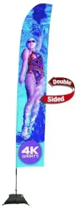 17' Streamline Blade Sail Sign Kit (Double-Sided with Scissor Base)