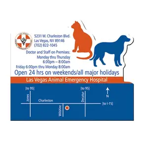 2.5"X 3" Dog & Cat Veterinarian Stock Vinyl Magnet - 20mil