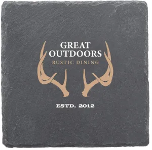 Personalized Slate Square Coasters (2 Color)